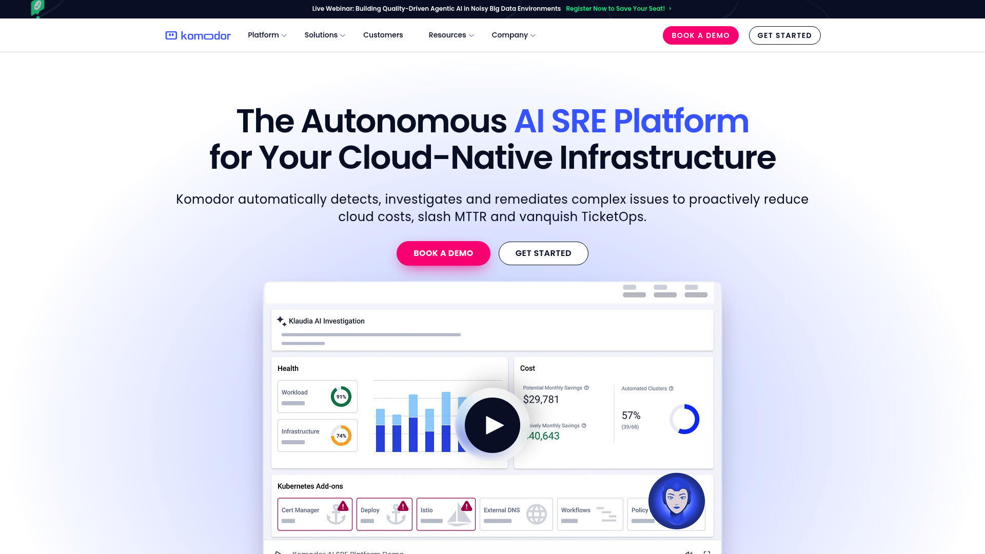 Komodor - The Autonomous AI SRE Platform | IvaraX