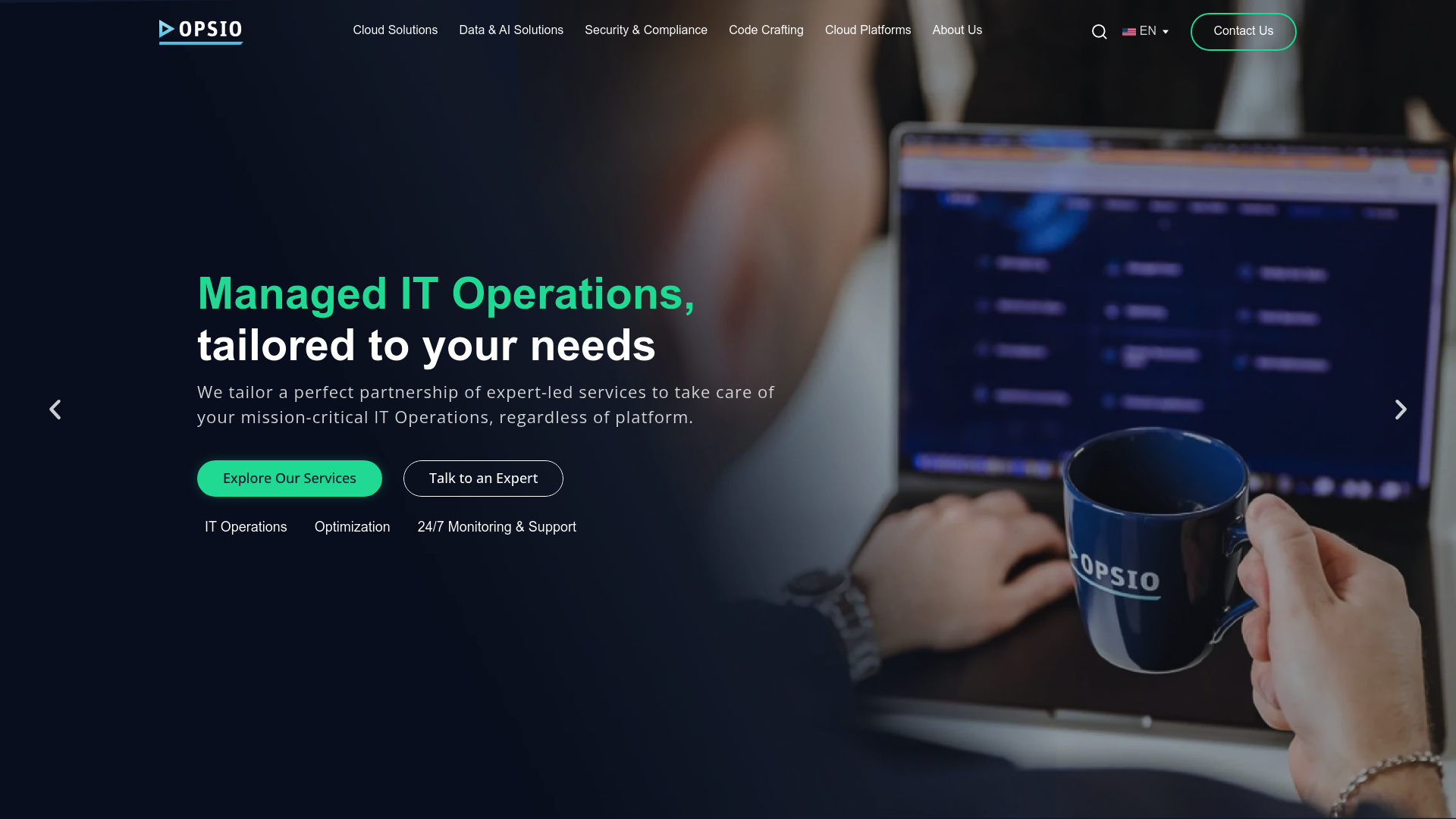 OpsioCloud - Managed IT Operations, Cloud and AI Solutions | IvaraX