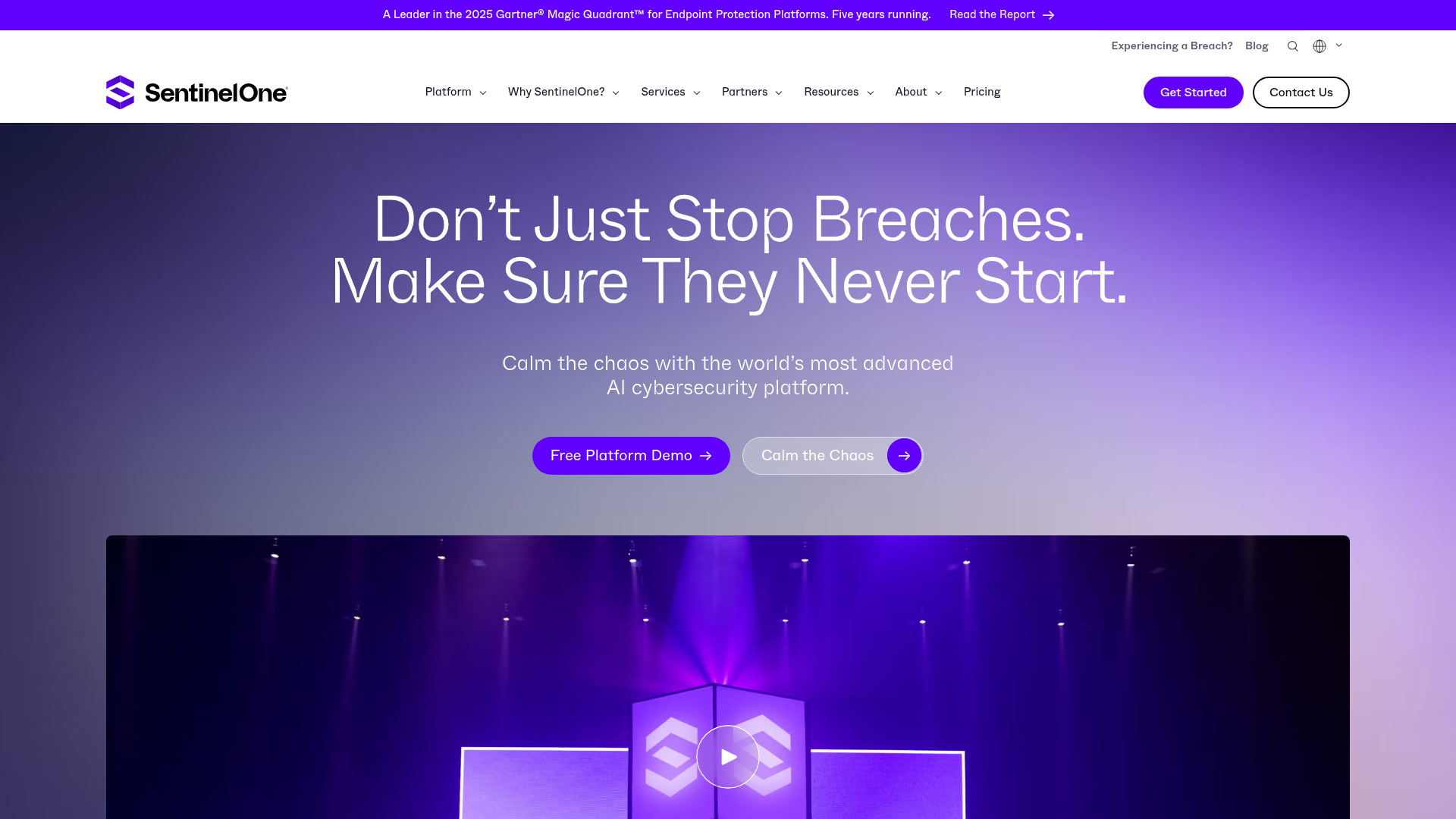 Sentinel One Leader Sentinel One - Don't Just Stop Breaches. Make Sure They Never Start ...