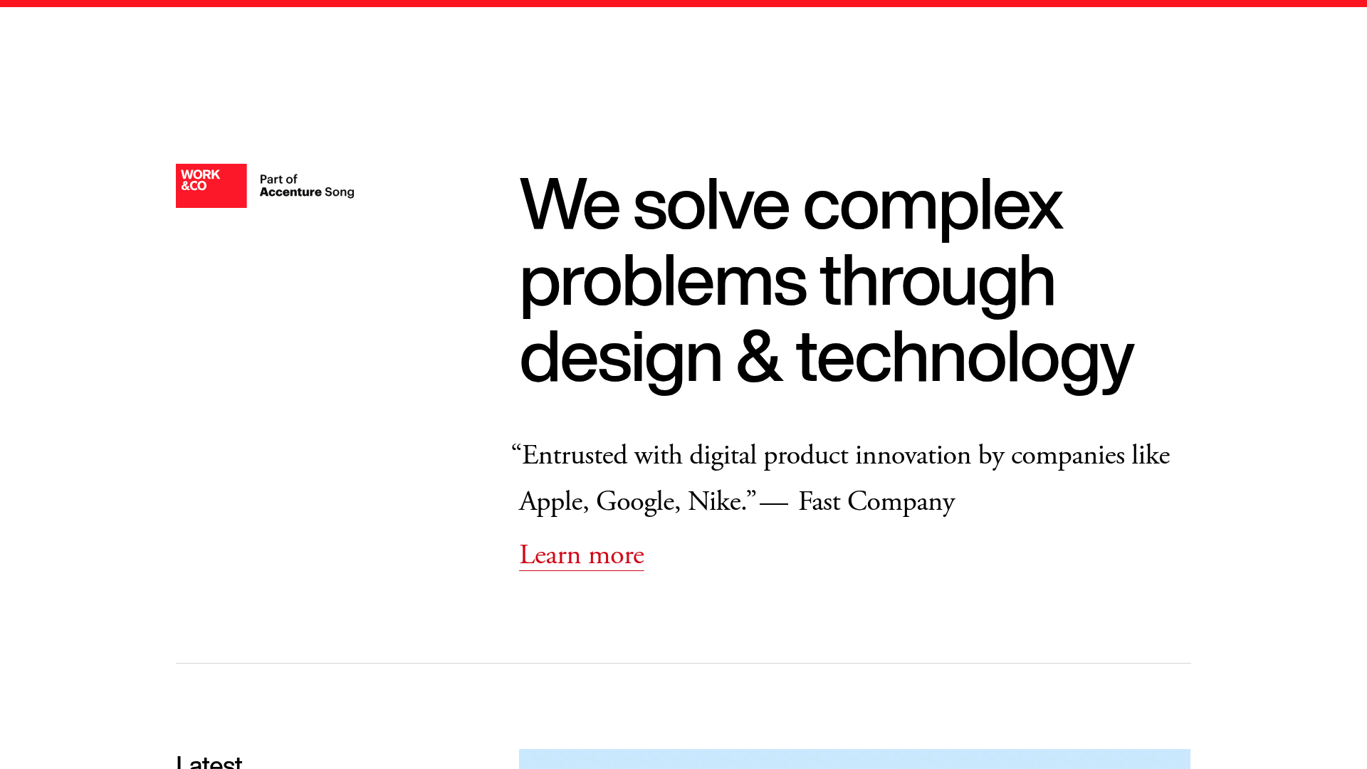 Work & Co - We solve complex problems through design & technology | IvaraX